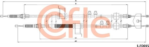 Cofle 92.1.FD015 - Cavo comando, Freno stazionamento www.autoricambit.com