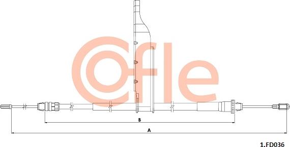 Cofle 92.1.FD036 - Cavo comando, Freno stazionamento www.autoricambit.com