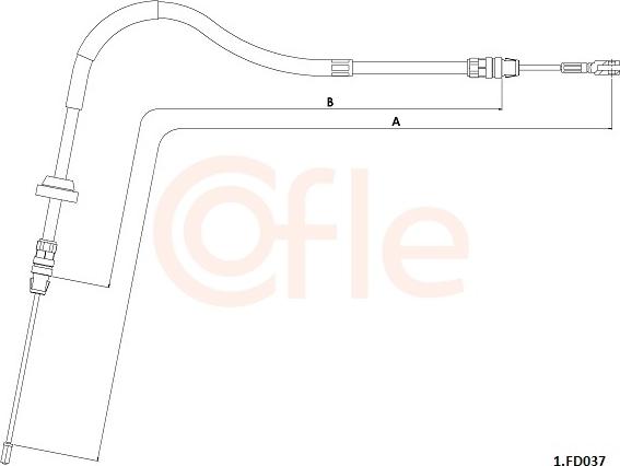 Cofle 92.1.FD037 - Cavo comando, Freno stazionamento www.autoricambit.com