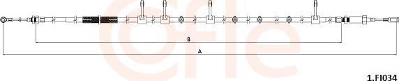 Cofle 92.1.FI034 - Cavo comando, Freno stazionamento www.autoricambit.com