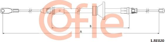 Cofle 92.1.RE020 - Cavo comando, Freno stazionamento www.autoricambit.com