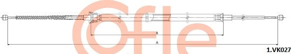 Cofle 92.1.VK027 - Cavo comando, Freno stazionamento www.autoricambit.com