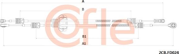 Cofle 92.2CB.FD024 - Cavo comando, Cambio manuale www.autoricambit.com