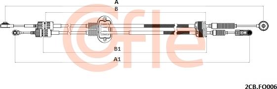 Cofle 92.2CB.FO006 - Cavo comando, Cambio manuale www.autoricambit.com