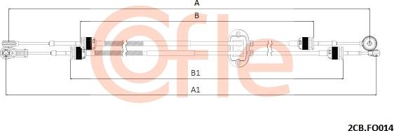 Cofle 92.2CB.FO014 - Cavo comando, Cambio manuale www.autoricambit.com