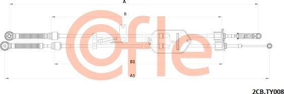 Cofle 92.2CB.TY008 - Cavo comando, Cambio manuale www.autoricambit.com