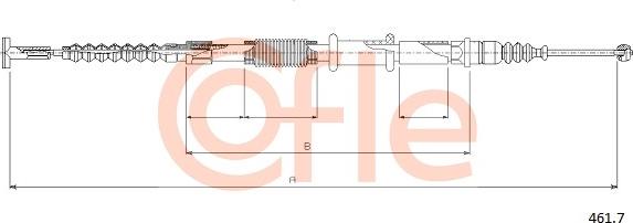 Cofle 461.7 - Cavo comando, Freno stazionamento www.autoricambit.com