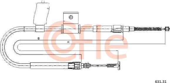 Cofle 631.31 - Cavo comando, Freno stazionamento www.autoricambit.com