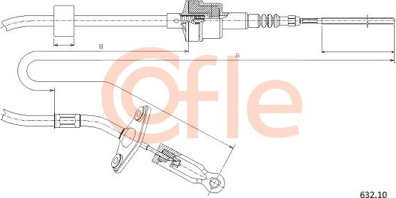 Cofle 632.10 - Cavo comando, Comando frizione www.autoricambit.com