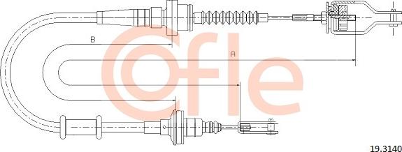 Cofle 19.3140 - Cavo comando, Comando frizione www.autoricambit.com