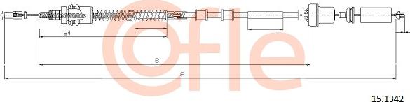 Cofle 15.1342 - Cavo comando, Comando frizione www.autoricambit.com