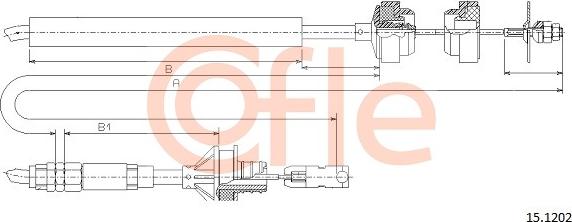 Cofle 15.1202 - Cavo comando, Comando frizione www.autoricambit.com