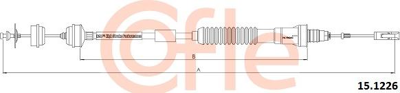 Cofle 92.15.1226 - Cavo comando, Comando frizione www.autoricambit.com
