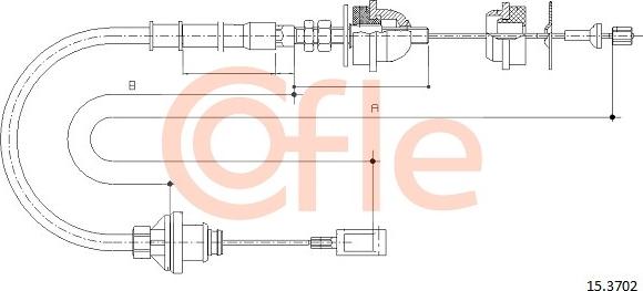 Cofle 92.15.3702 - Cavo comando, Comando frizione www.autoricambit.com