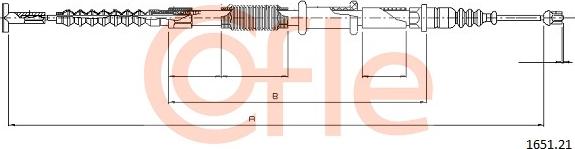 Cofle 1651.21 - Cavo comando, Freno stazionamento www.autoricambit.com