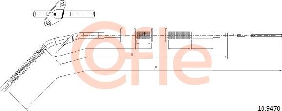 Cofle 10.9470 - Cavo comando, Freno stazionamento www.autoricambit.com