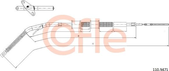 Cofle 10.9471 - Cavo comando, Freno stazionamento www.autoricambit.com