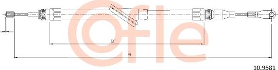 Cofle 10.9581 - Cavo comando, Freno stazionamento www.autoricambit.com