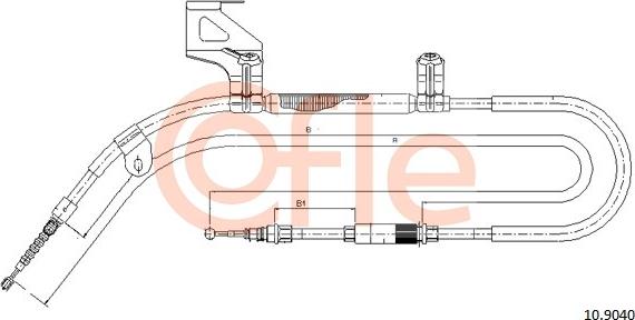 Cofle 10.9040 - Cavo comando, Freno stazionamento www.autoricambit.com