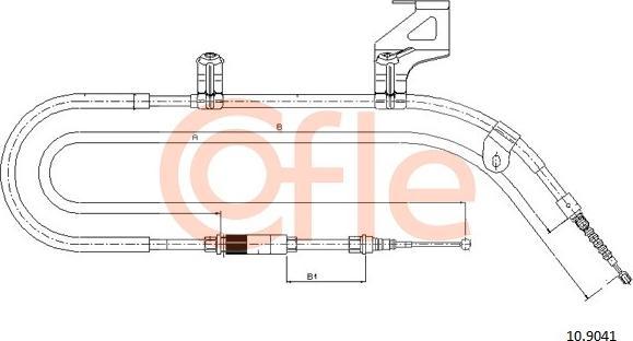 Cofle 10.9041 - Cavo comando, Freno stazionamento www.autoricambit.com