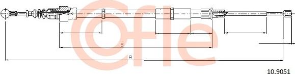 Cofle 10.9051 - Cavo comando, Freno stazionamento www.autoricambit.com