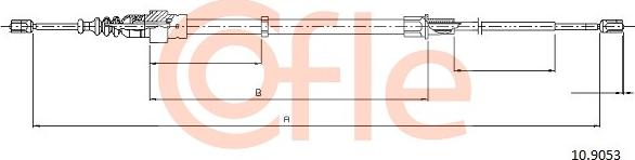 Cofle 92.10.9053 - Cavo comando, Freno stazionamento www.autoricambit.com