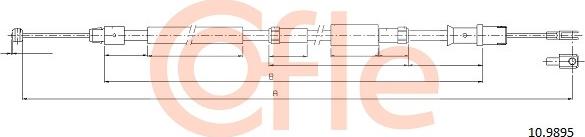 Cofle 10.9895 - Cavo comando, Freno stazionamento www.autoricambit.com
