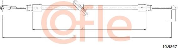 Cofle 10.9867 - Cavo comando, Freno stazionamento www.autoricambit.com