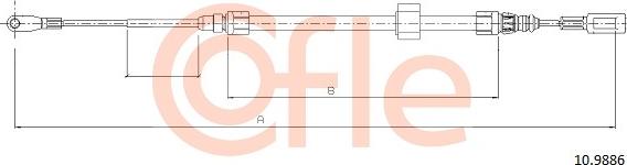 Cofle 10.9886 - Cavo comando, Freno stazionamento www.autoricambit.com