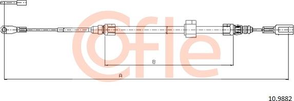 Cofle 10.9882 - Cavo comando, Freno stazionamento www.autoricambit.com