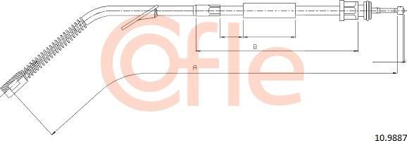 Cofle 10.9887 - Cavo comando, Freno stazionamento www.autoricambit.com