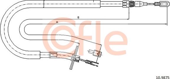 Cofle 10.9875 - Cavo comando, Freno stazionamento www.autoricambit.com