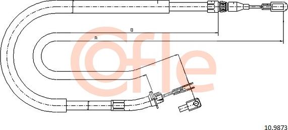 Cofle 10.9873 - Cavo comando, Freno stazionamento www.autoricambit.com