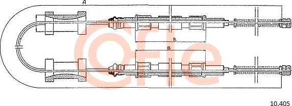 Cofle 10.405 - Cavo comando, Freno stazionamento www.autoricambit.com