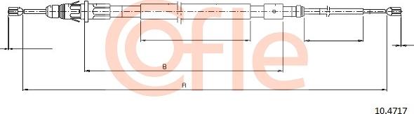 Cofle 10.4717 - Cavo comando, Freno stazionamento www.autoricambit.com