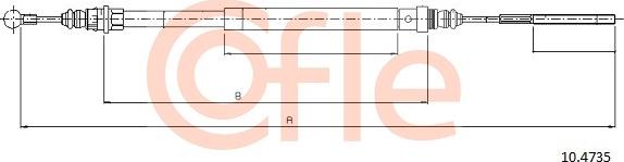 Cofle 10.4735 - Cavo comando, Freno stazionamento www.autoricambit.com