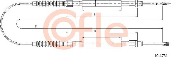 Cofle 92.10.4731 - Cavo comando, Freno stazionamento www.autoricambit.com