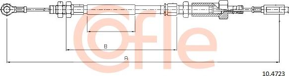 Cofle 10.4723 - Cavo comando, Freno stazionamento www.autoricambit.com