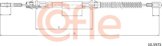 Cofle 10.5973 - Cavo comando, Freno stazionamento www.autoricambit.com