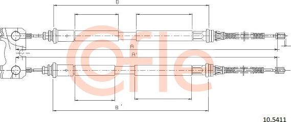 Cofle 10.5411 - Cavo comando, Freno stazionamento www.autoricambit.com