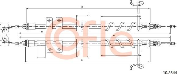 Cofle 10.5344 - Cavo comando, Freno stazionamento www.autoricambit.com