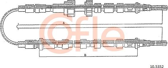 Cofle 10.5352 - Cavo comando, Freno stazionamento www.autoricambit.com