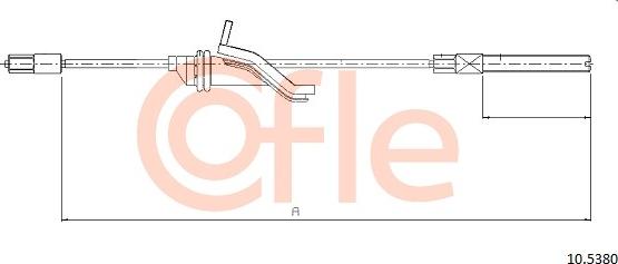 Cofle 10.5380 - Cavo comando, Freno stazionamento www.autoricambit.com