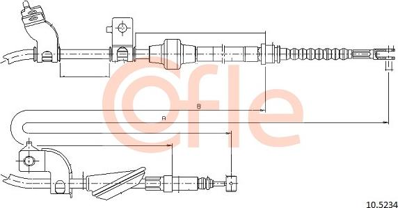 Cofle 10.5234 - Cavo comando, Freno stazionamento www.autoricambit.com