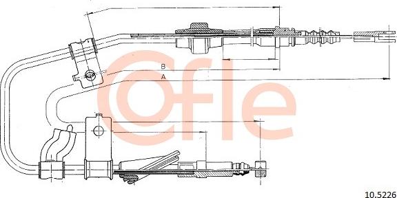 Cofle 10.5226 - Cavo comando, Freno stazionamento www.autoricambit.com