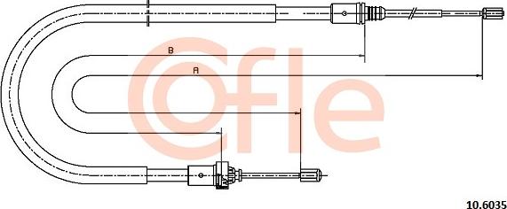 Cofle 10.6035 - Cavo comando, Freno stazionamento www.autoricambit.com