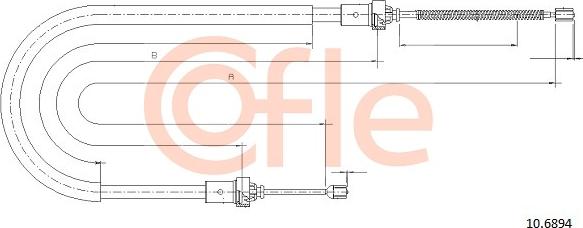 Cofle 10.6894 - Cavo comando, Freno stazionamento www.autoricambit.com