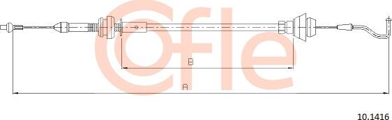 Cofle 10.1416 - Cavo acceleratore www.autoricambit.com