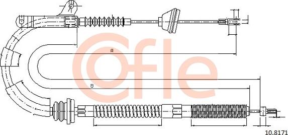 Cofle 10.8171 - Cavo comando, Freno stazionamento www.autoricambit.com