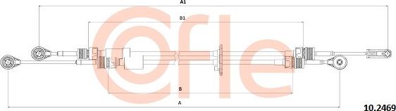 Cofle 10.2469 - Cavo comando, Cambio manuale www.autoricambit.com